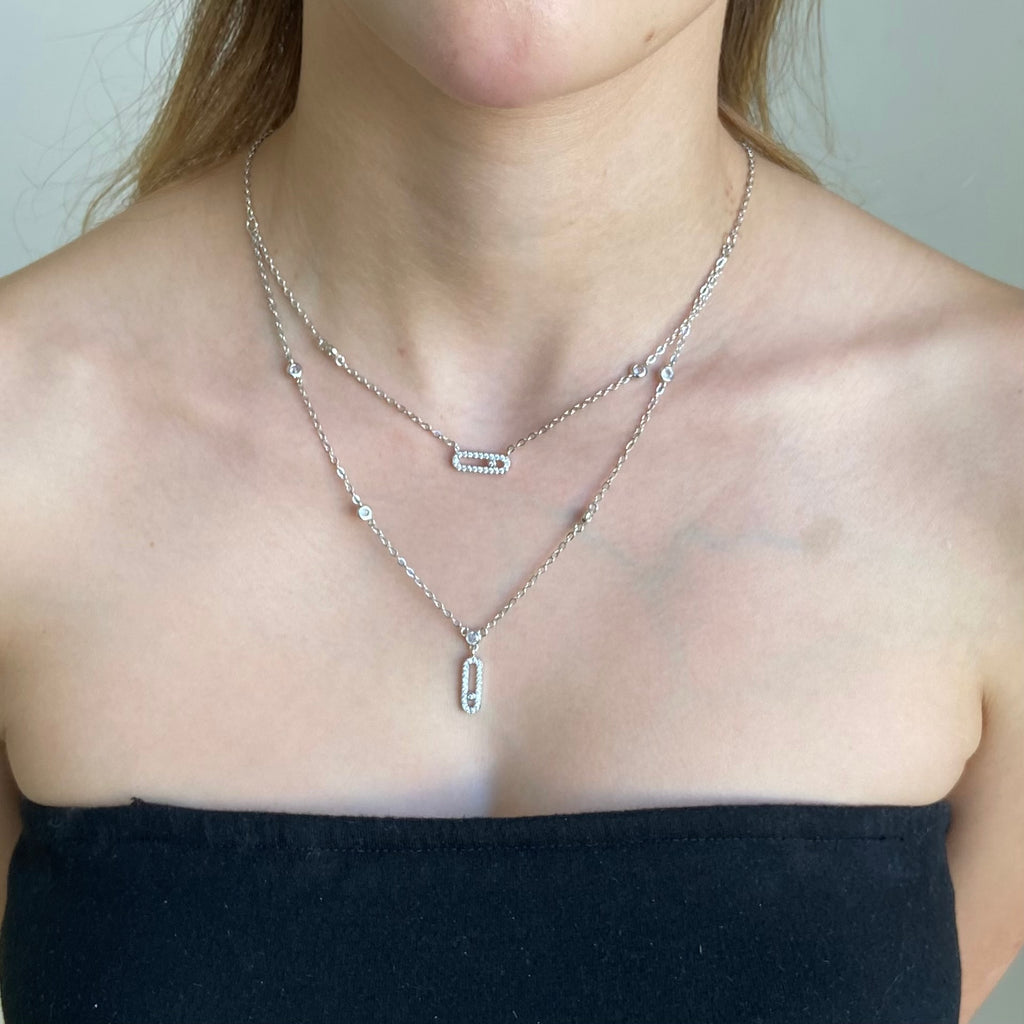 Collar doble bejeweled