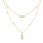 Collar doble bejeweled