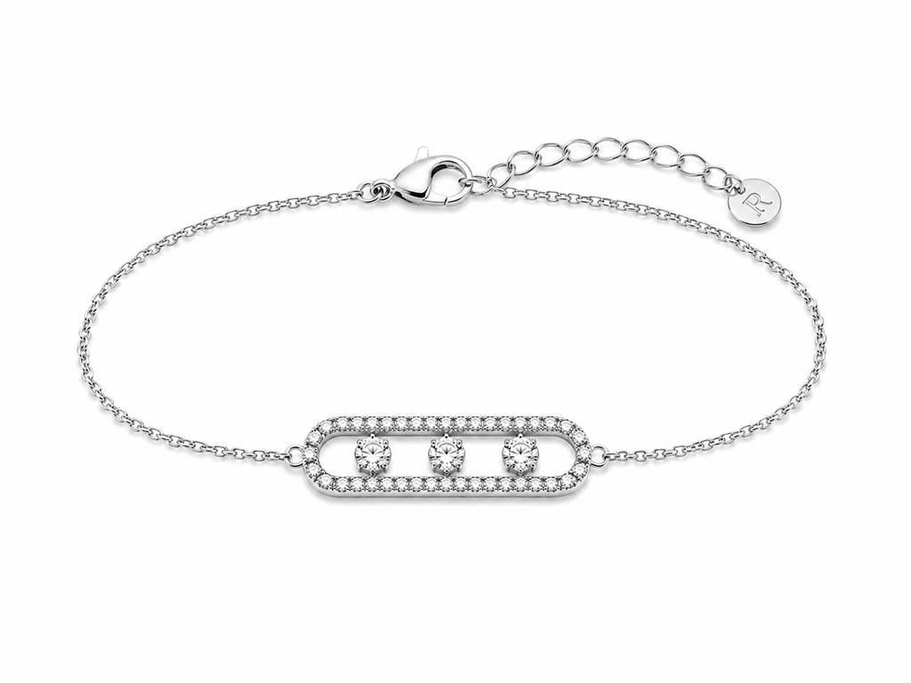 Pulsera bejeweled Plateada