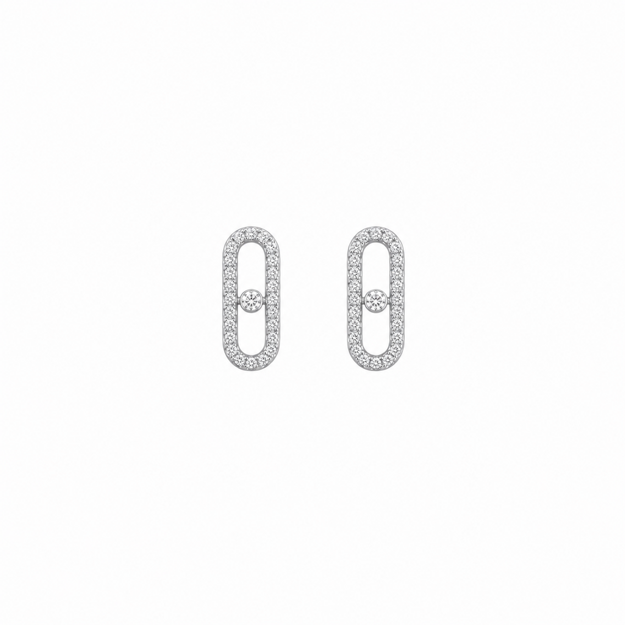 Aretes bejeweled plateado