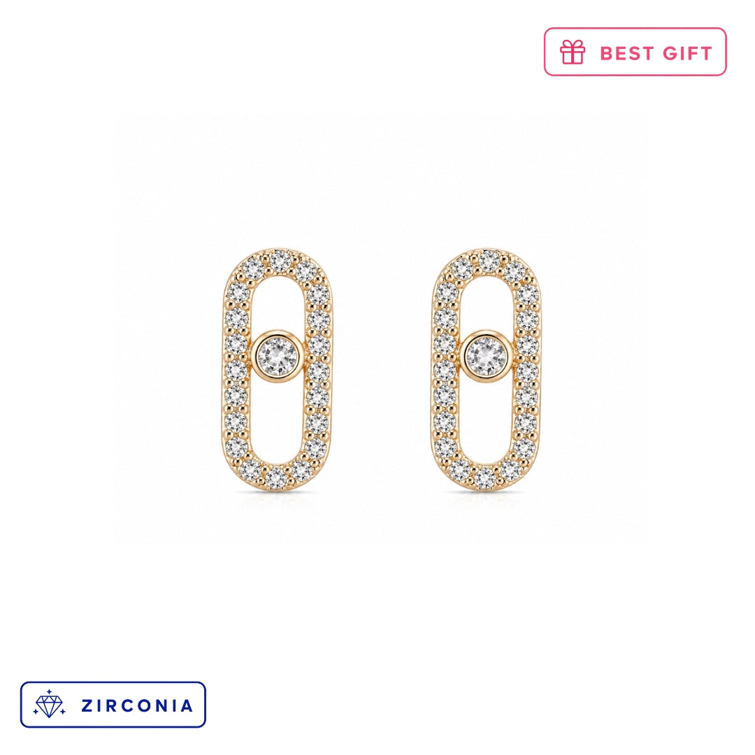 Aretes bejeweled dorado